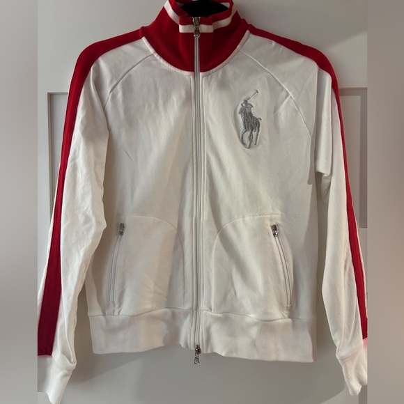Rare Ralph Lauren retro track jacket women’s size M - Picture 2 of 7